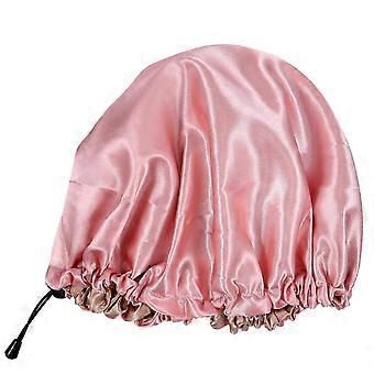 Bonnet à cheveux ajustable en satin rose, au design charmant, compatible avec les femmes