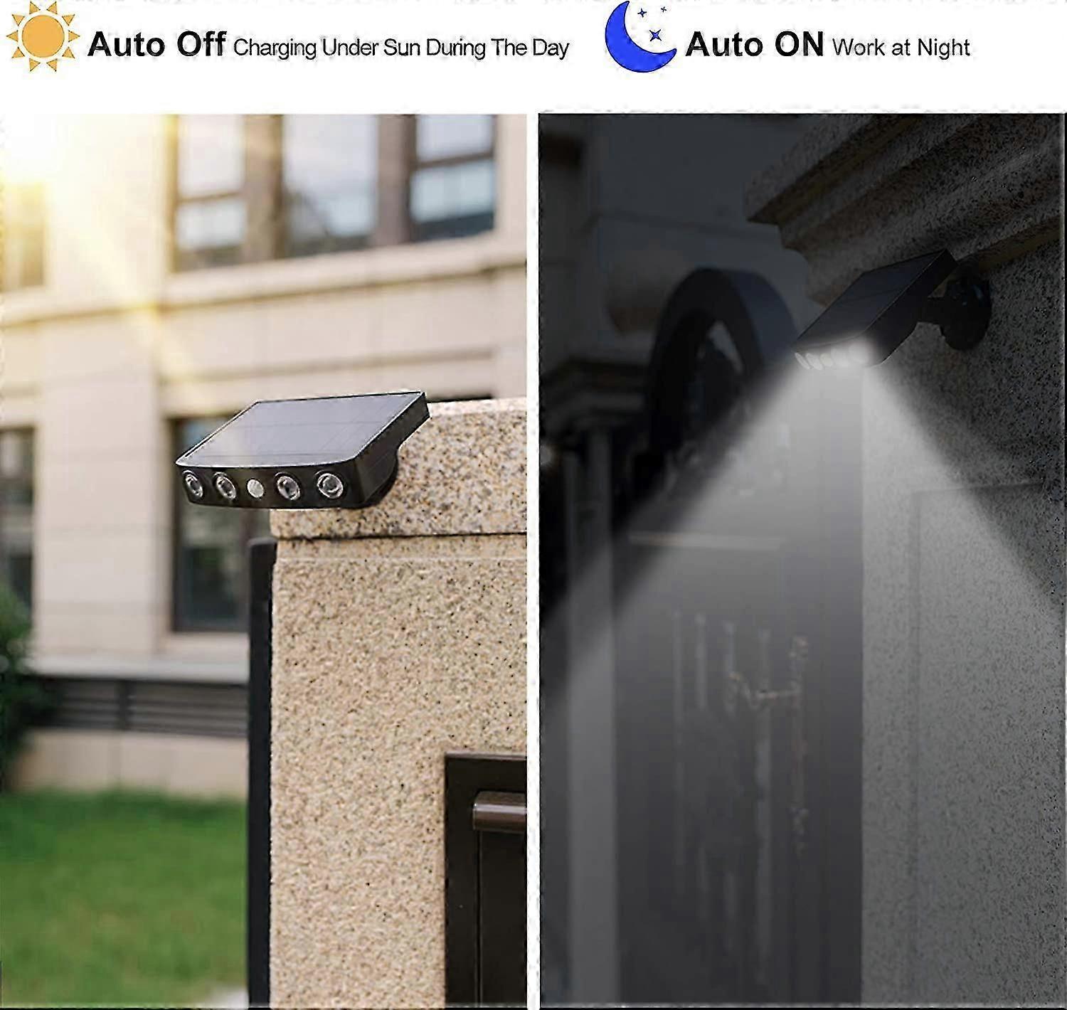 2 Pack LED Outdoor Solar Motion Sensor Security Lights