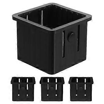 4 Pcs Square Tube Inserts Sleeve Converter Edge Length 50mm To 40mm Inner Adapter For Glide Tubes Sliding Height Fitness Equipments Training Exercise 
