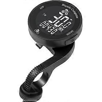 Speedometer Wireless Bike Computer Meter, Waterproof Backlit Round LCD Display, Outdoor Cycling Equipment Speedometer Odometer