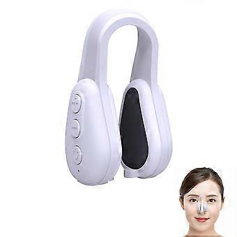 Dispositivo de belleza nasal de microcorriente EMS, moldeador de puente nasal ajustable e indoloro, masajeador facial portátil para reafirmar el contorno de la nariz.