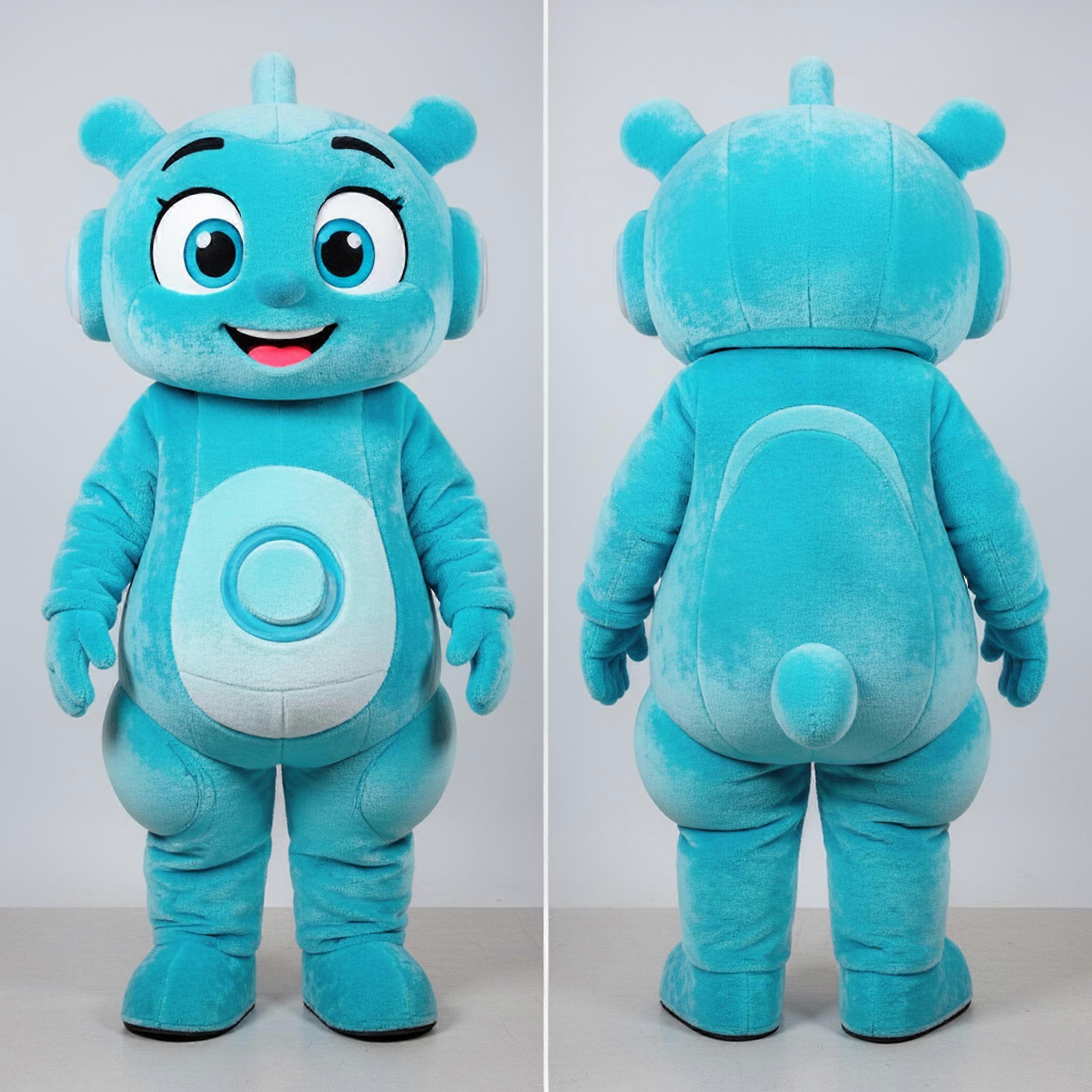 MASTICOT Cyan Swirling Gyro Mascot
