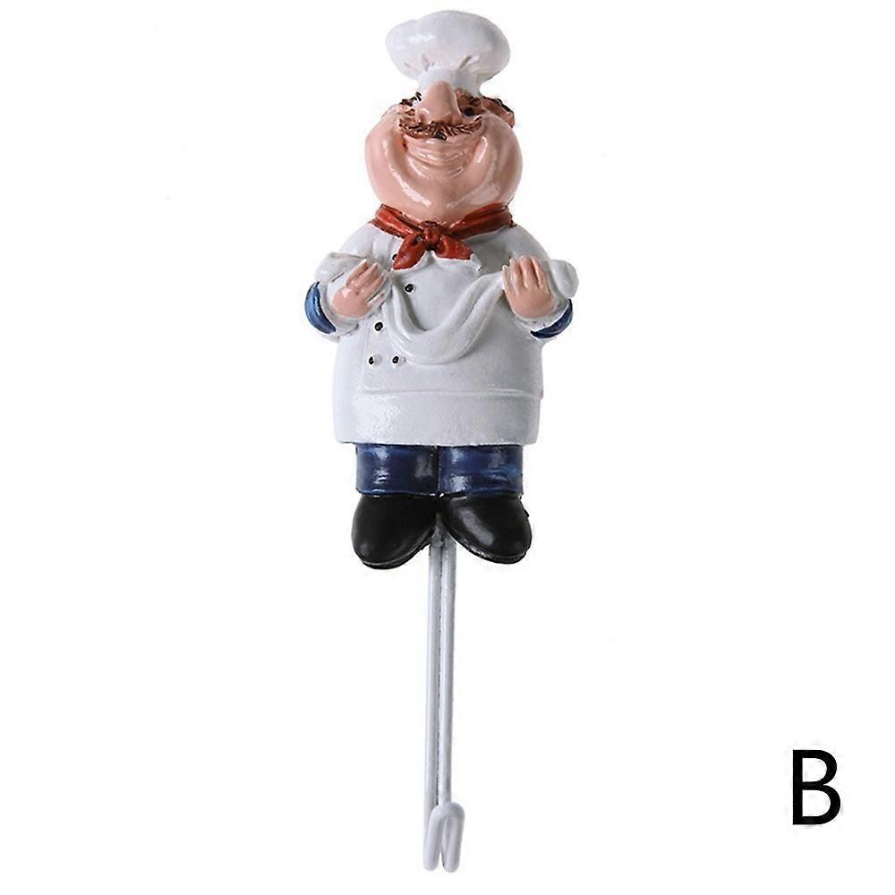 Kitchen Creative Chef Cartoon Storage Rack Hooks Wall Hanger Kitchen Hooks for Utensils