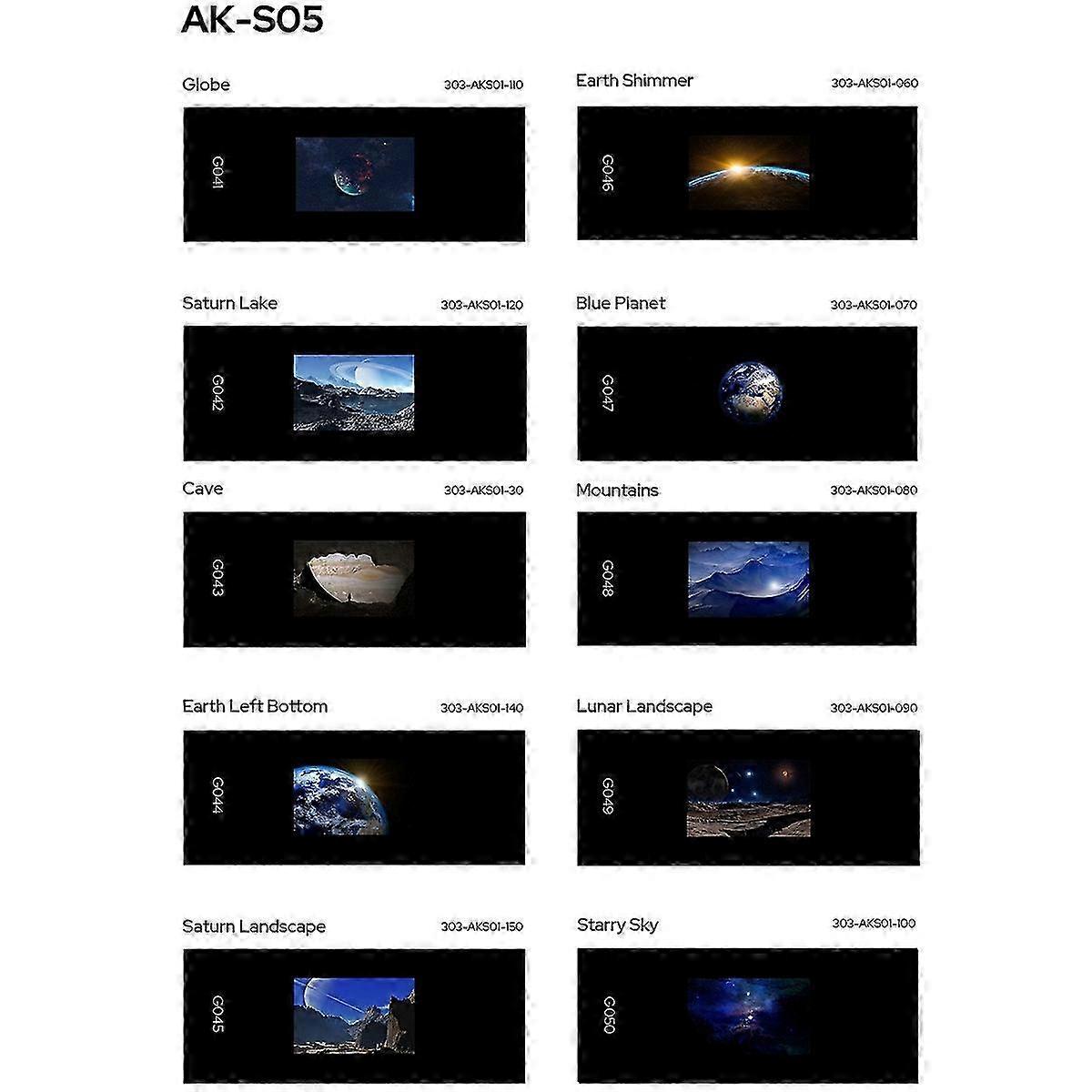 10-Pattern Creative Gobo Slide Set