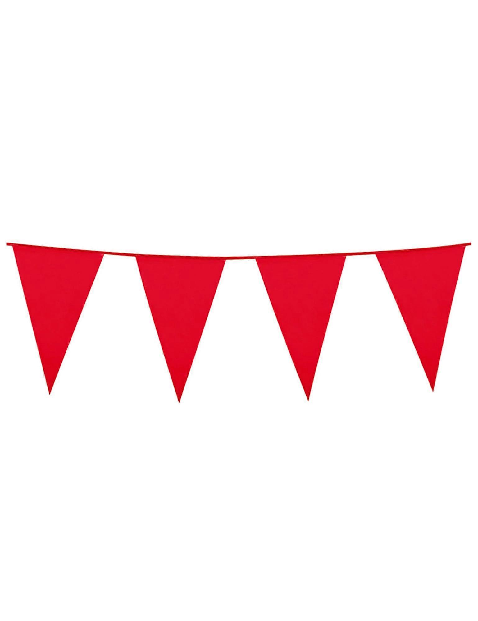 10m red bunting garland