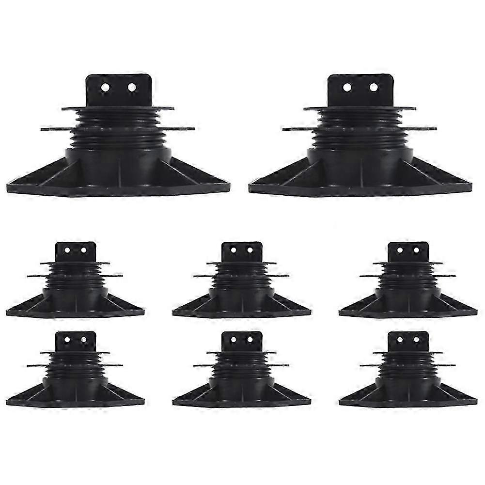 8Pack Adjustable Deck Support Pedestal Deck Foundation Base Support Compatible with Floating Deck PlatCompatible withm Deck Floor Height