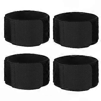 Adjustable Elastic Soccer Shin Guard Bands - 2 Pair Stay Fixed Sports Tape to Prevent Shifting