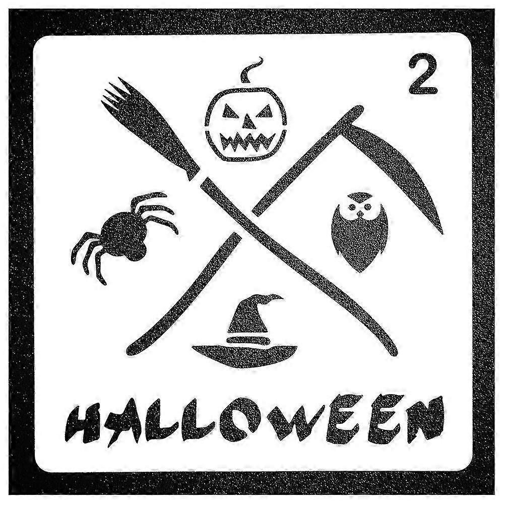 8Pcs Plastic Halloween Drawing Stencils Templates for DIY Projects