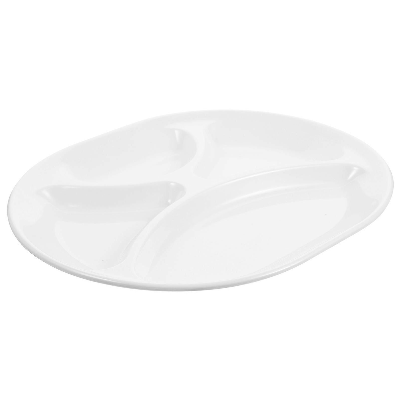 Multifunctional Divided Plate 4-Divided Plate for Storage White