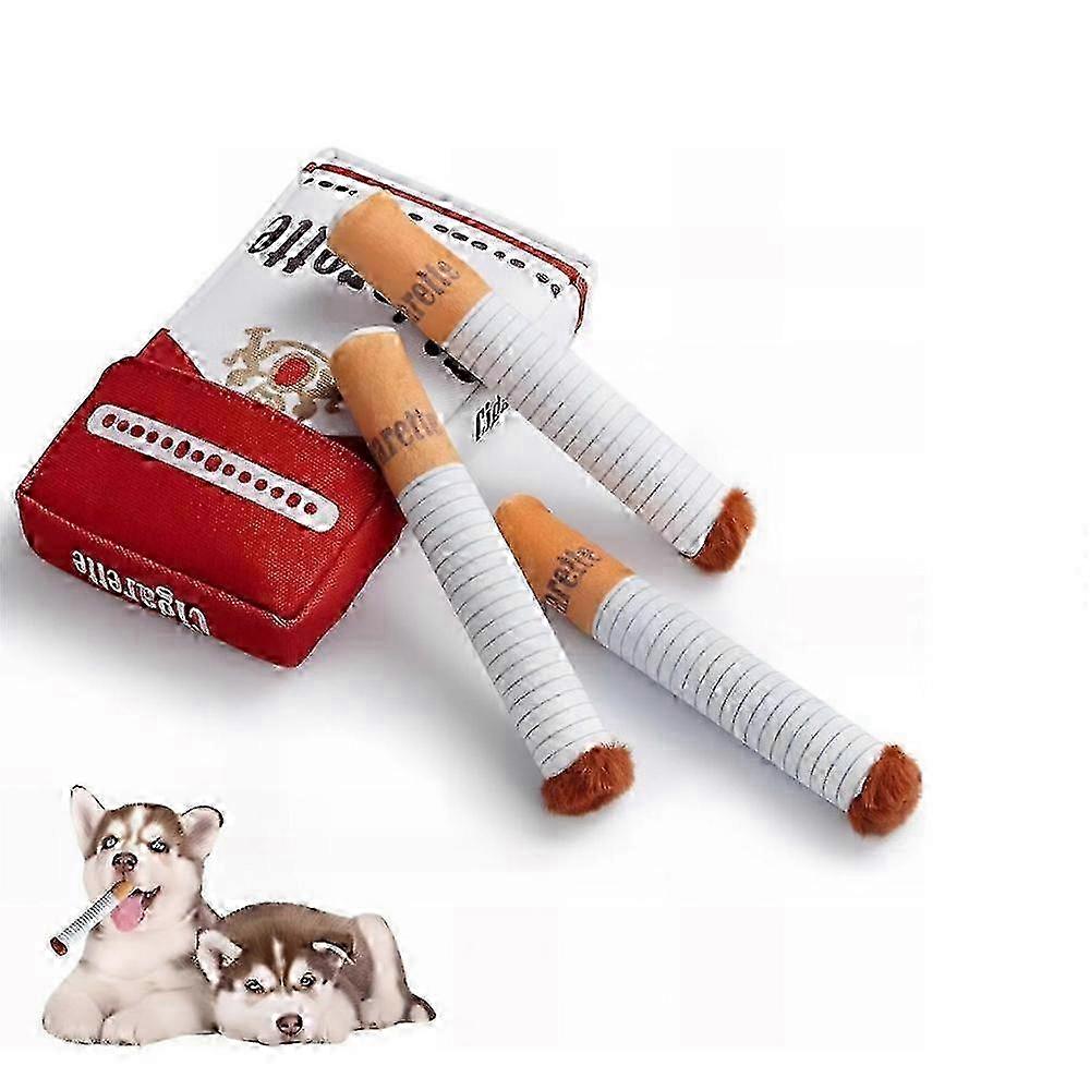 Interactive Squeaky Cigar Shaped Dog Toy for Dogs