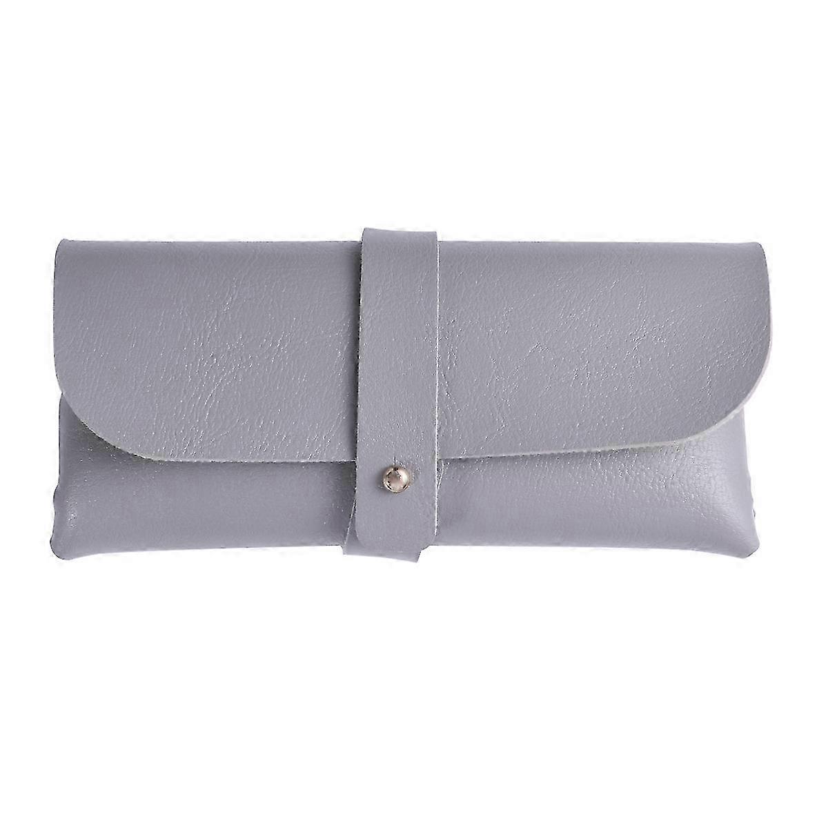 Grey PVC Buckle Clamshell Lens Case