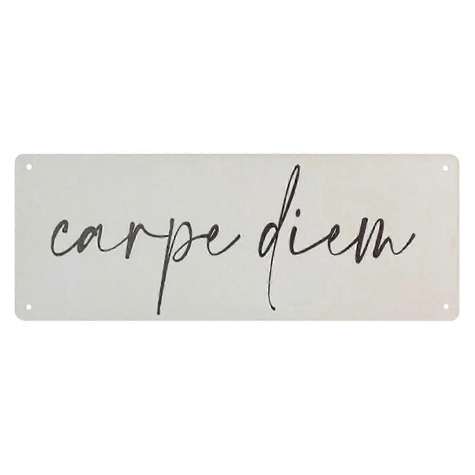Rustic Carpe Diem Tin Wall Sign