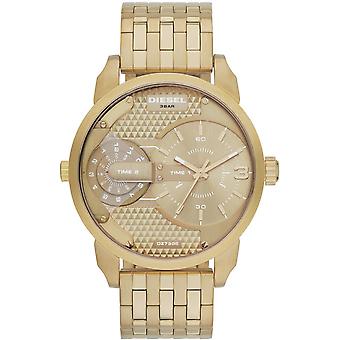 Diesel Mini Daddy Quartz Analog Man Watch avec DZ7306 Gold Plated Stainless Steel Bracelet