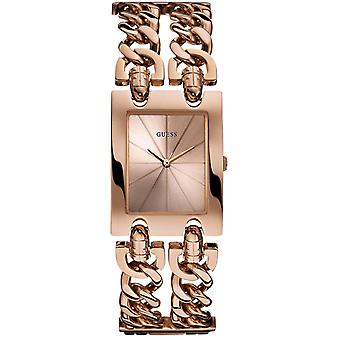 R.guess trend copper Watch for Women Analog Quartz with stainless steel bracelet plated in gold W0073L2