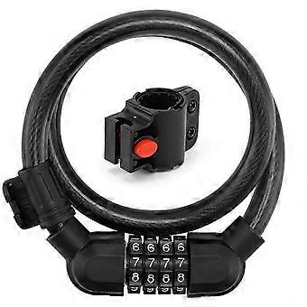 Heavy-Duty Anti-Theft 4-Digit Resettable Combination Bike Lock Cable UXZ