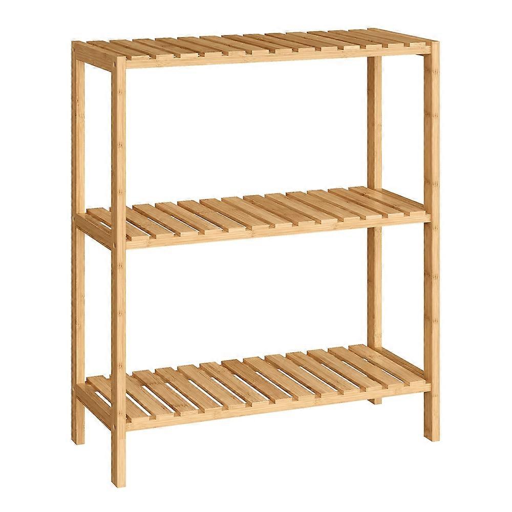 3-Tier Multifunctional Bamboo Storage Shelf 10.2"D x 23.6