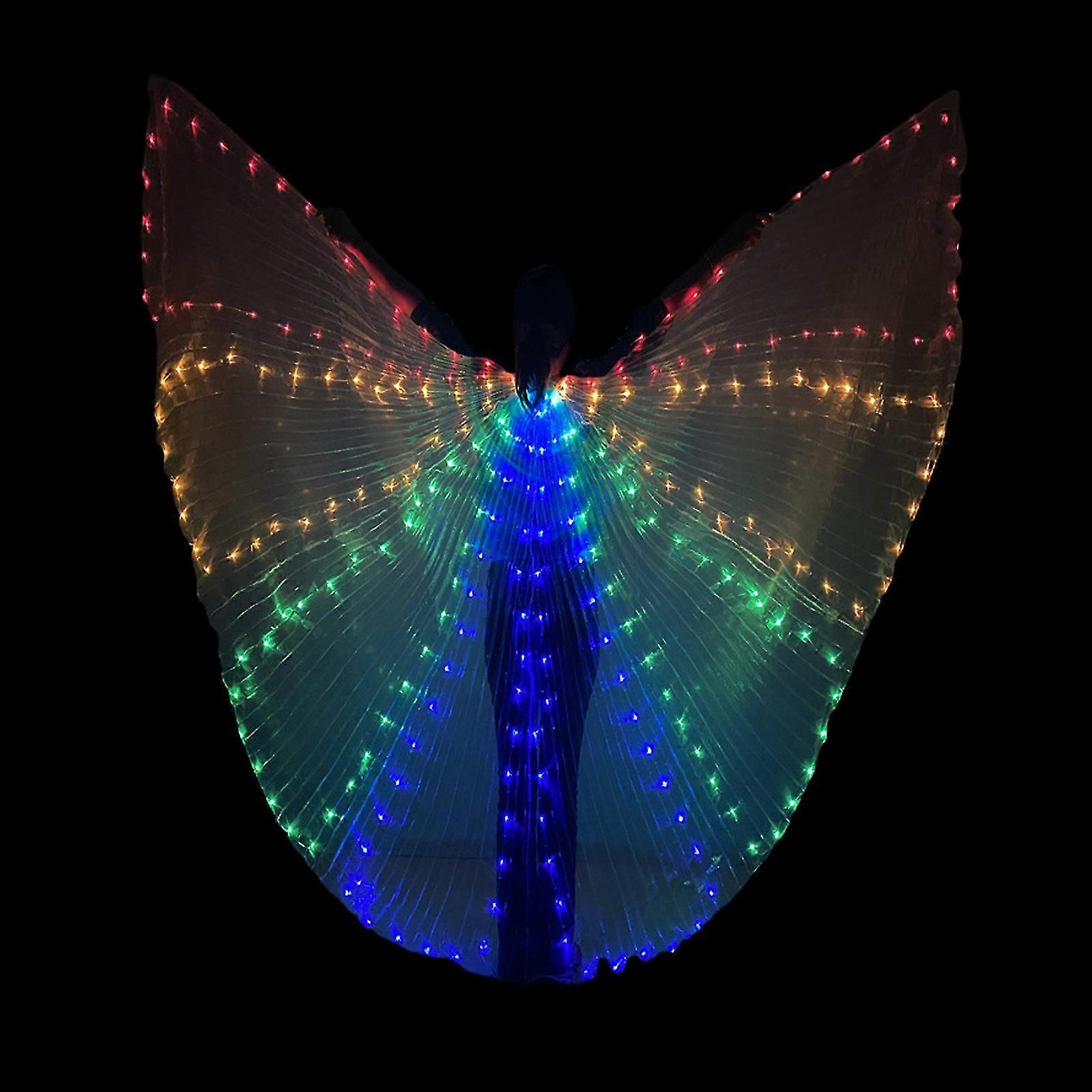 Led Éclairage Papillon Fluorescent Ailes Halloween Couleur Coloré Festival Costume Queue Nouveau, 100% Nouveau