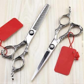 Professional Hair Cutting Scissors Set 6 Inch Japanese Stainless Steel Barber Hairdressing Shears with Ultra Sharp Blades