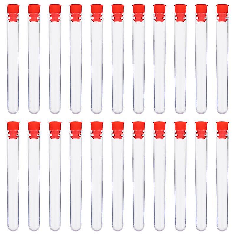 40pcs Test Tubes Plastic Tubes Storage Containers Chemistry Experiment Equipment