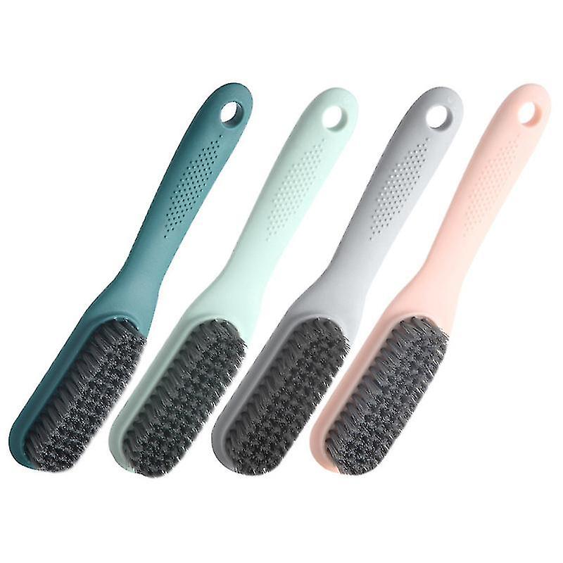 20X3.8cm Assorted Color Shoe Brushes 4 Pcs Boot Brush Clothes Cleaning Brush With Handle Shoes Clean