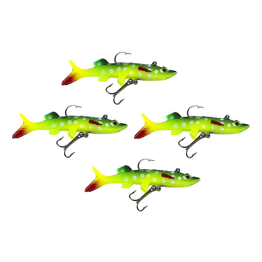 4Pcs Soft Lead Angelköder Sinkende Swimbaits T Tail Casting Köder 8cm 031