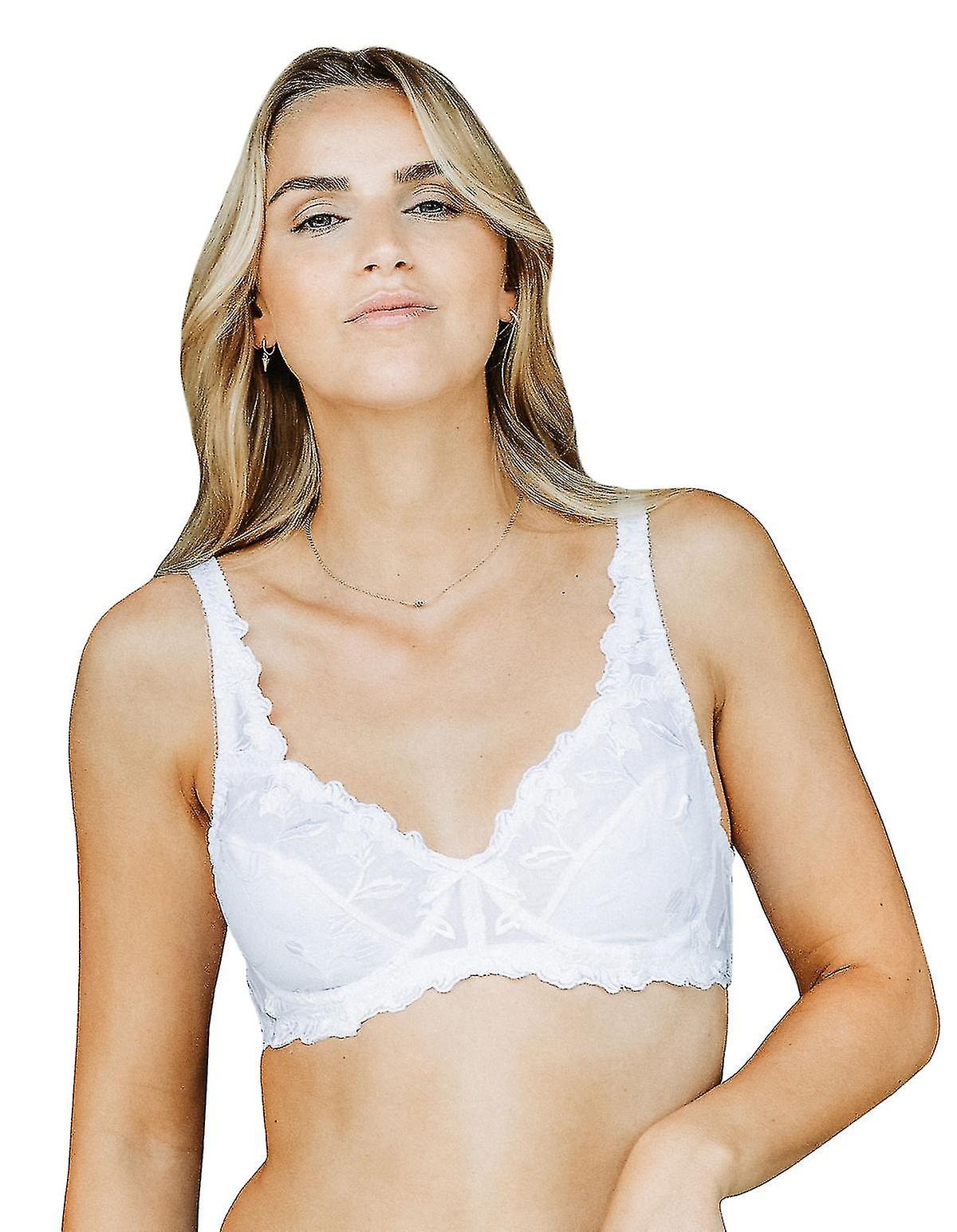11478-5 Kvinners Hvite Brodert Underwired Cup BH