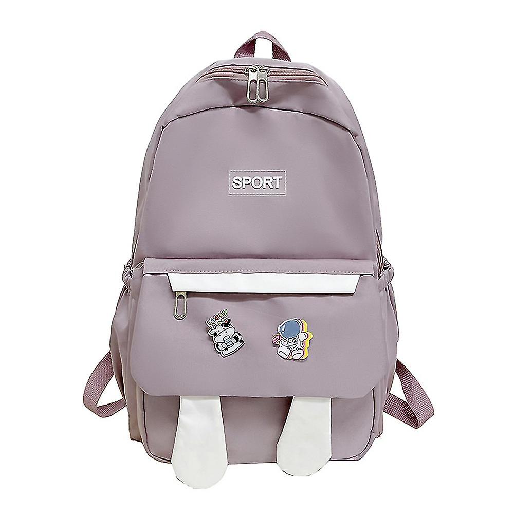 Simple Large Capacity Backpack Cute Middle School Student Backpack