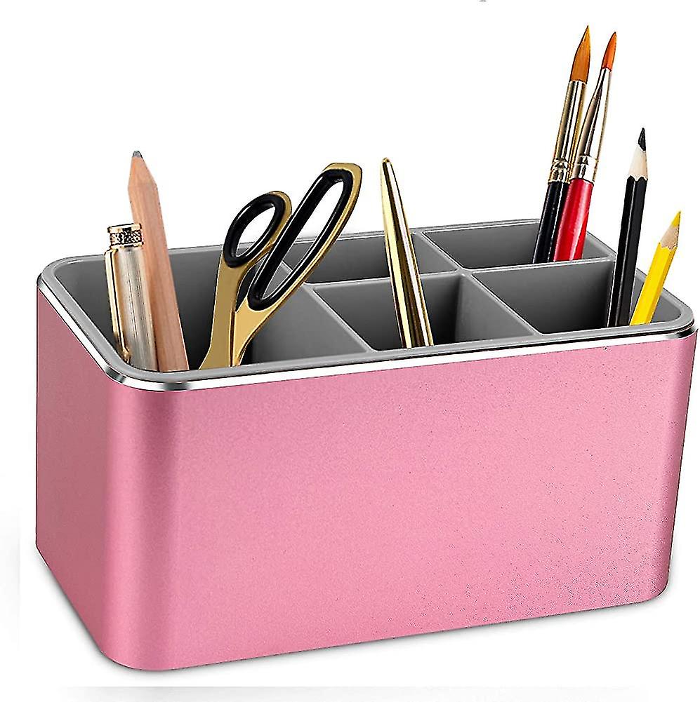 Aluminum Alloy Pen Pencil Holder,5 Slots Pencil Organizer Cup For Countertop