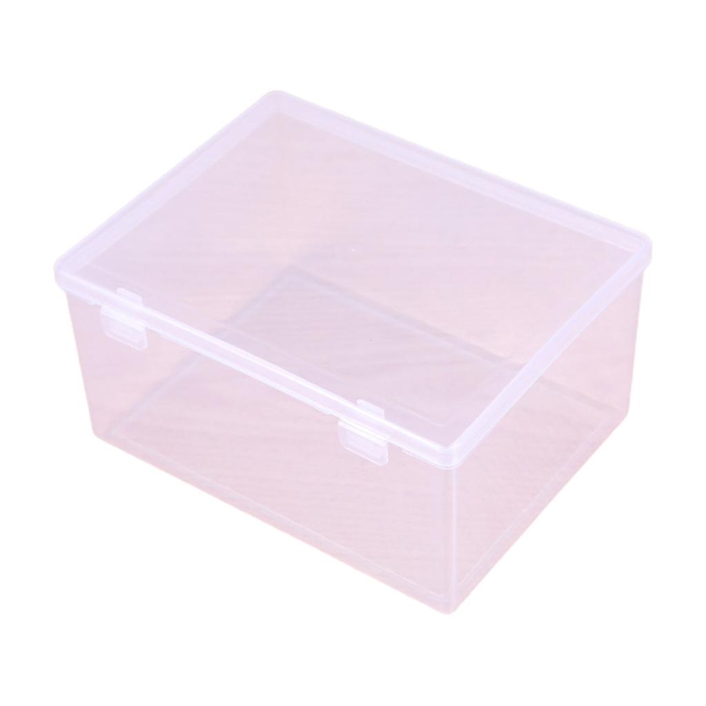 Small Storage-Bins Transparent Storage Container Jewelry Storage Box with Lid