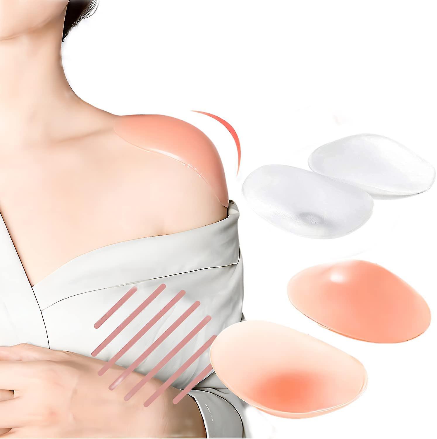 2 Pairs Silicone Shoulder Pads For Womens Clothings, Anti-slip Shoulder Pads, Reusable Invisible Enhancer Shoulder Pads