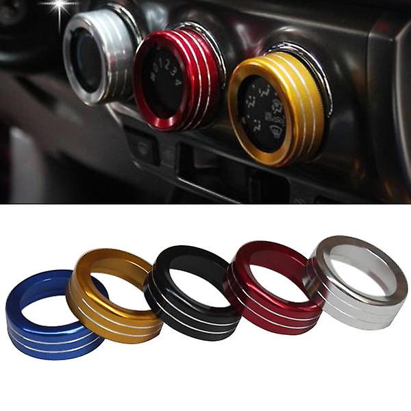 3Pcs που δαχτυλίδια κουμπιών κλιματισμού αργιλίου για το Toyota Yaris L 14-15 νέο Vios