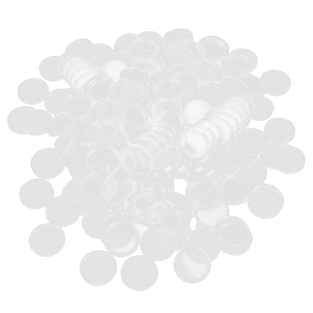 200 Coin Holder Capsules Clear Case Box for Coin Collection Protector - 36mm