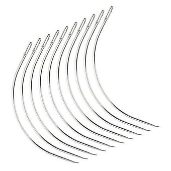 4x12 Pieces C Shape Hair Extension Supplies Weaving Weft Pulling Hook Needle