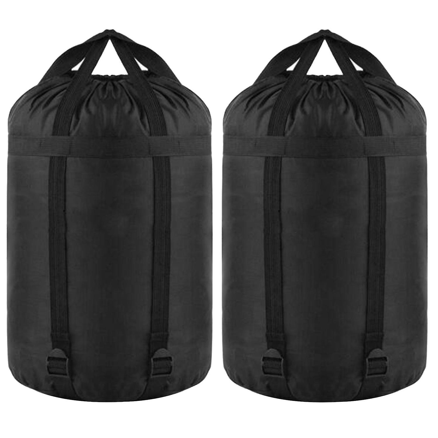 2x Nylon Compression Sacks Bag Sleeping Bag Stuff Storage Compression Bag Sack