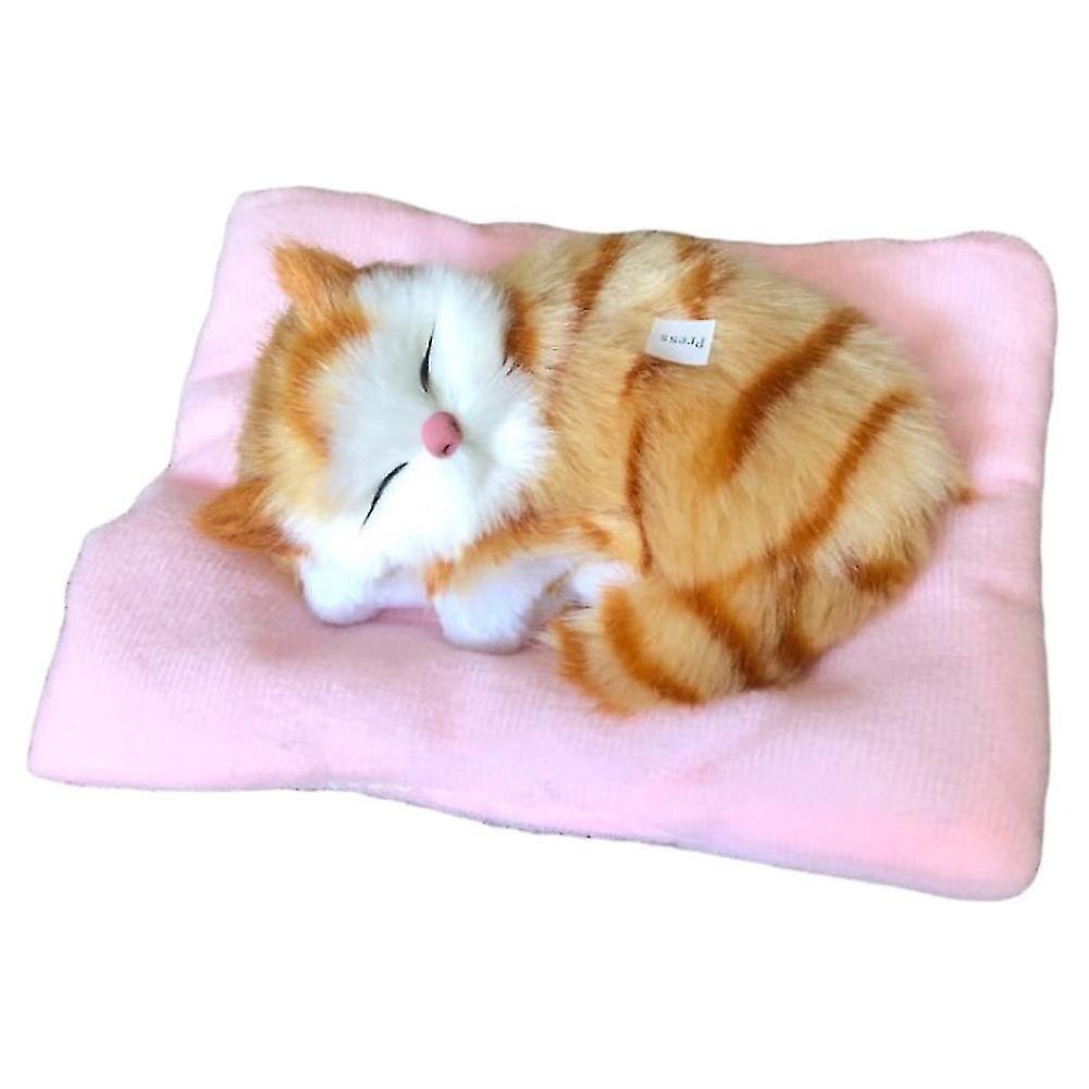 طفل واقعي ميو ساوند القط النوم في عش المنشط الكربون أفخم لعبة ديكور السيارة