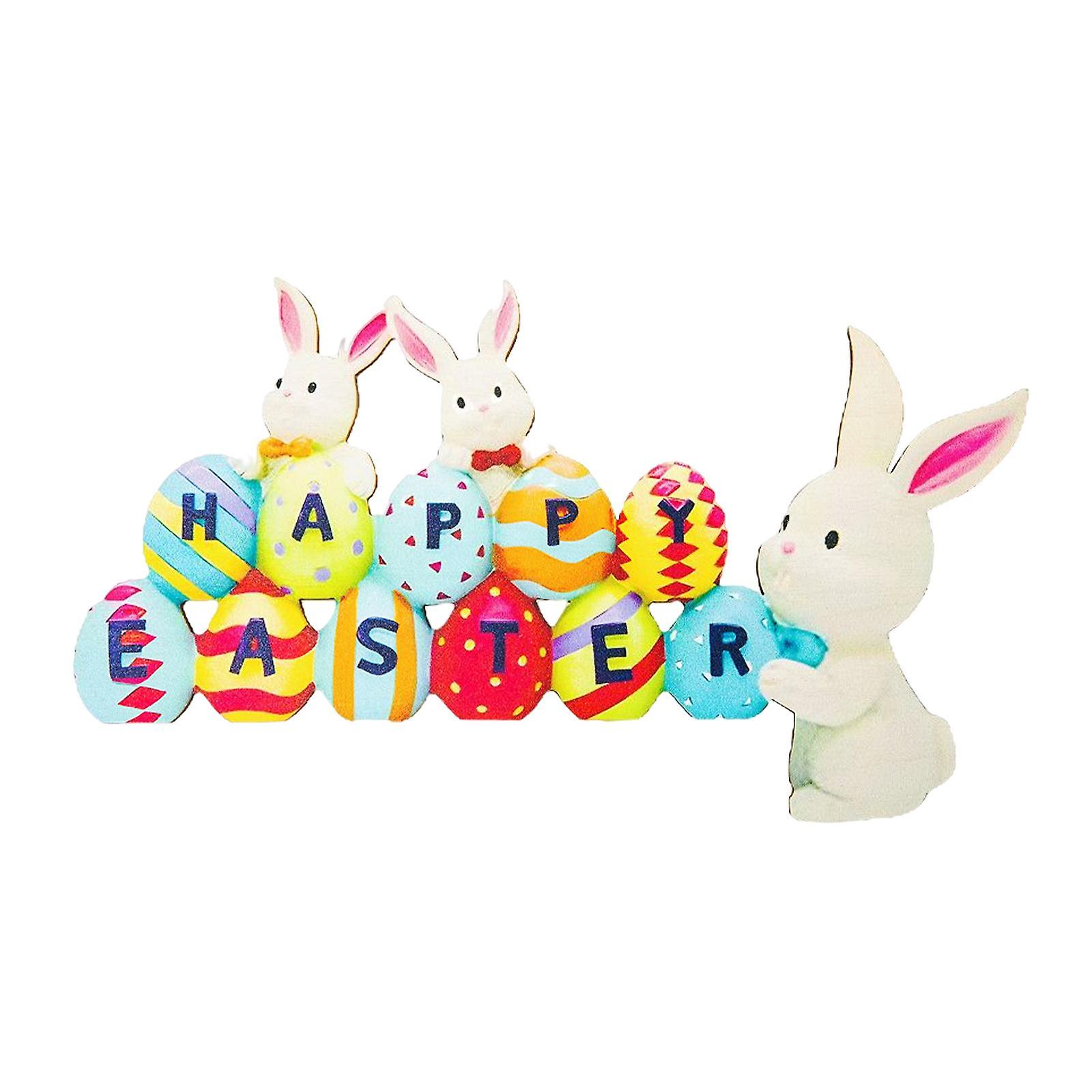 ドアフレームドアデコレーションサインドア写真小道具春22cmx13.2cmのイースターサイン