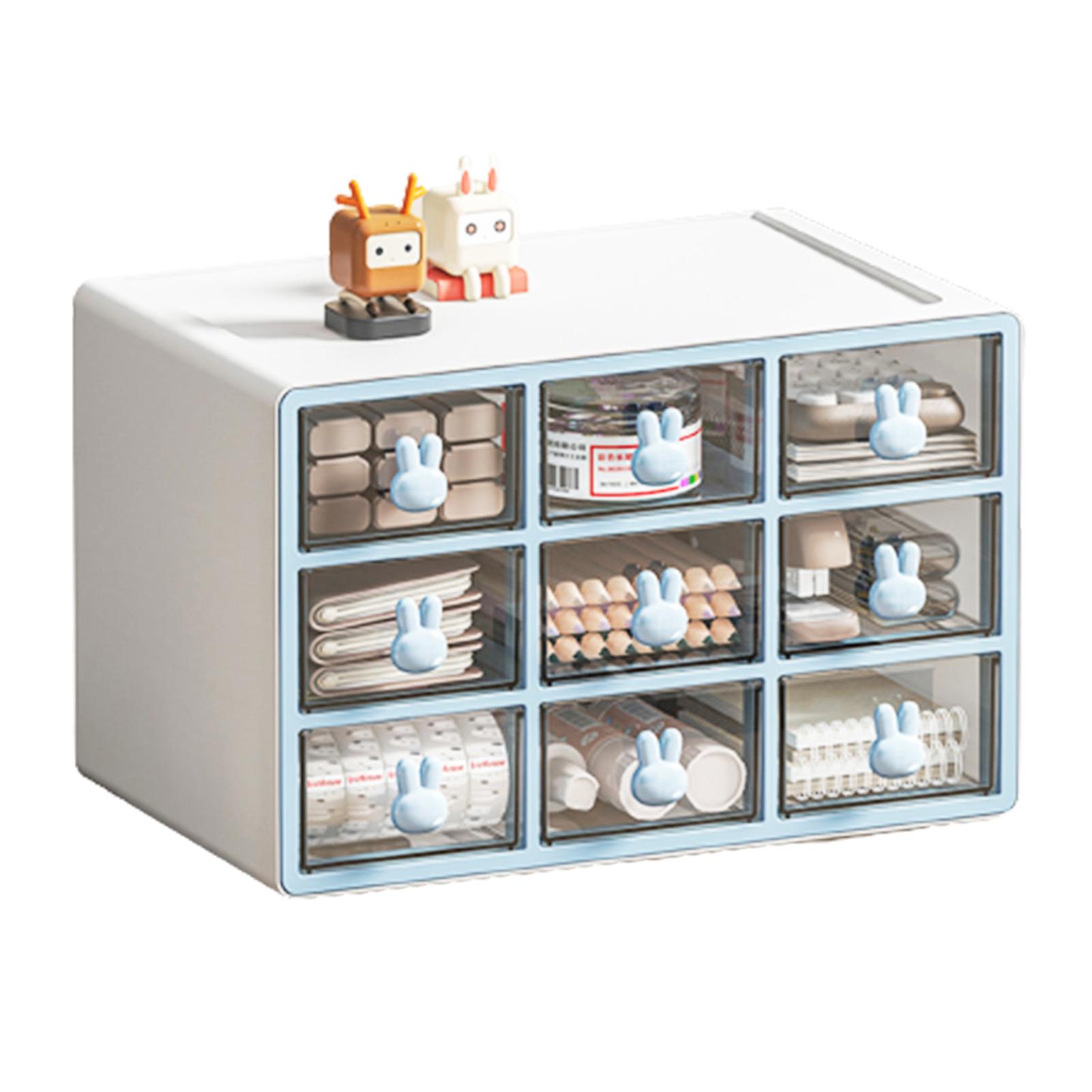 Stackable Desktop Craft Drawer Clothes Storage Boxes Desk Organizer For Office Dorm Desk Storage