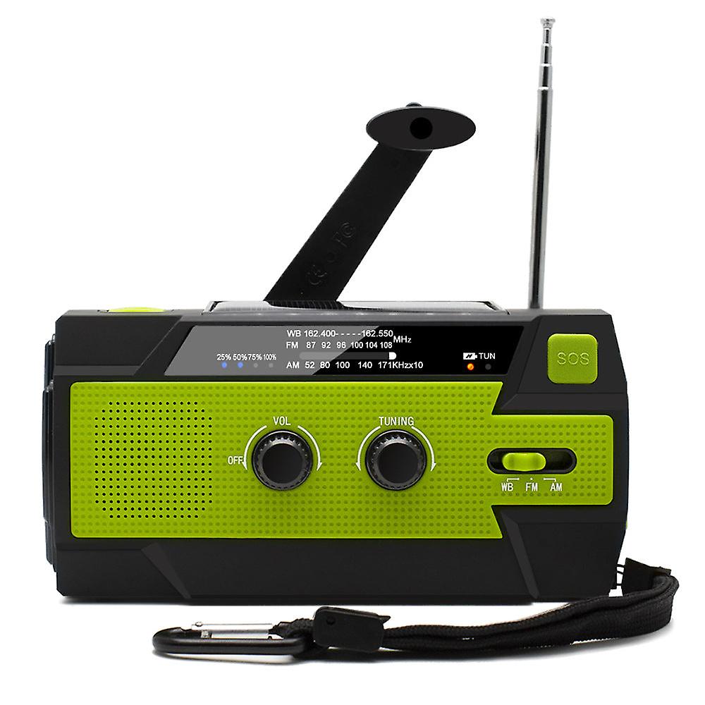 Emergency Radio, Outdoor Portable Multi-function Radio, Solar Hand-cranked Power Generation Radio