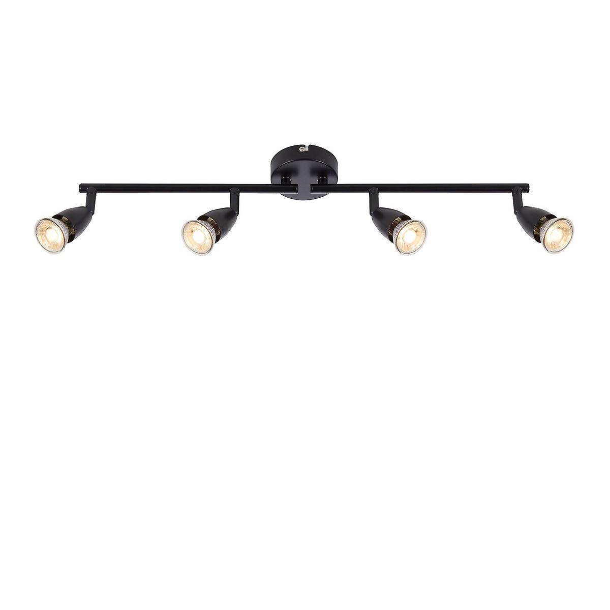 Amalfi Ceiling Spotlight Bar 4 Light Matt Black Paint
