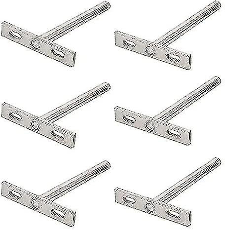 6pcs Concealed Shelf Support Floating Shelf Brackets T Brackets Fixings Hardware For Any Type Of She