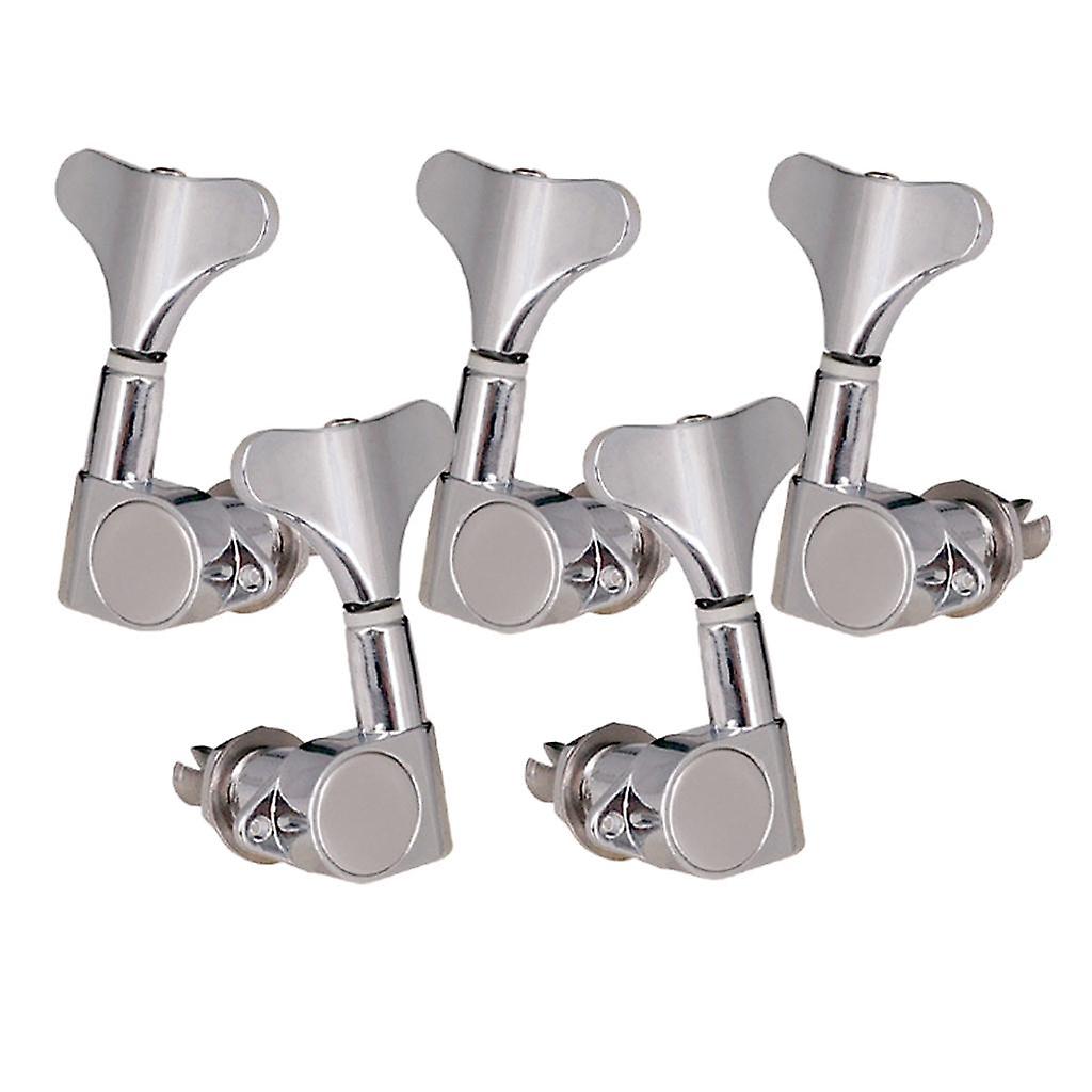 String Tuning Peg Tuner Sealed Machine Head Button for Bass Part Silver 2L3R