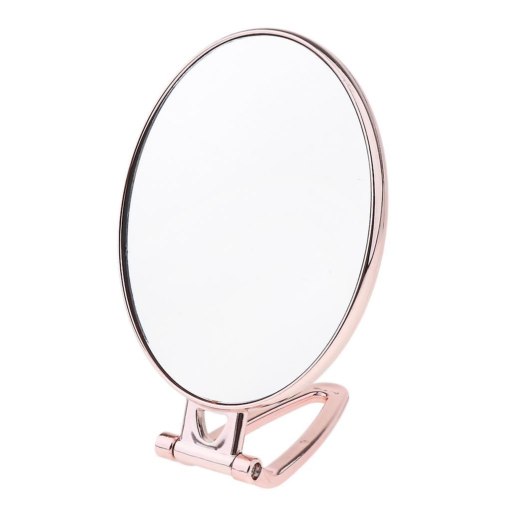 Folding Handheld Double Sided Mirror Table Makeup Mirror for Travel  Silver
