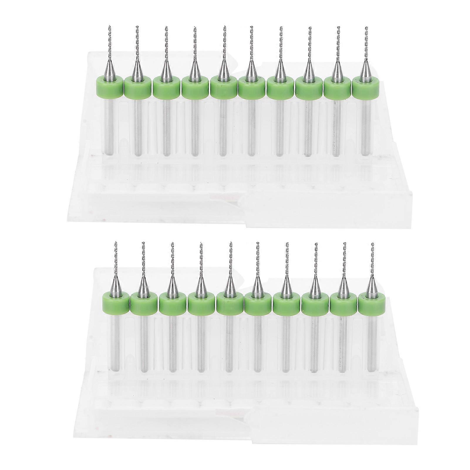 20pcs PCB Drill Bit Set, Tungsten Alloy Steel, for Vertical Micro-Drilling