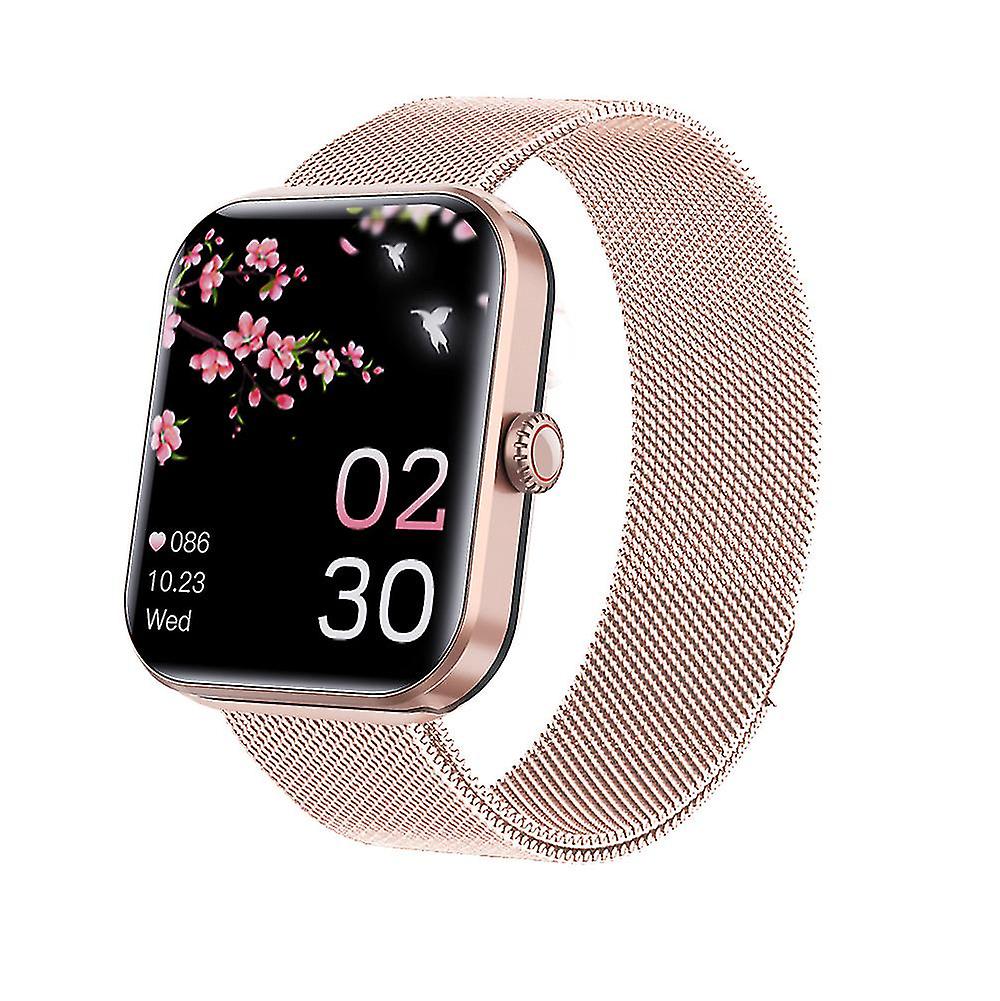 F57l Glicemia Zucchero Orologio Intelligente Temperatura Corporea Ecg Hrv Monitor Impermeabile-yu Milan Rose Steel