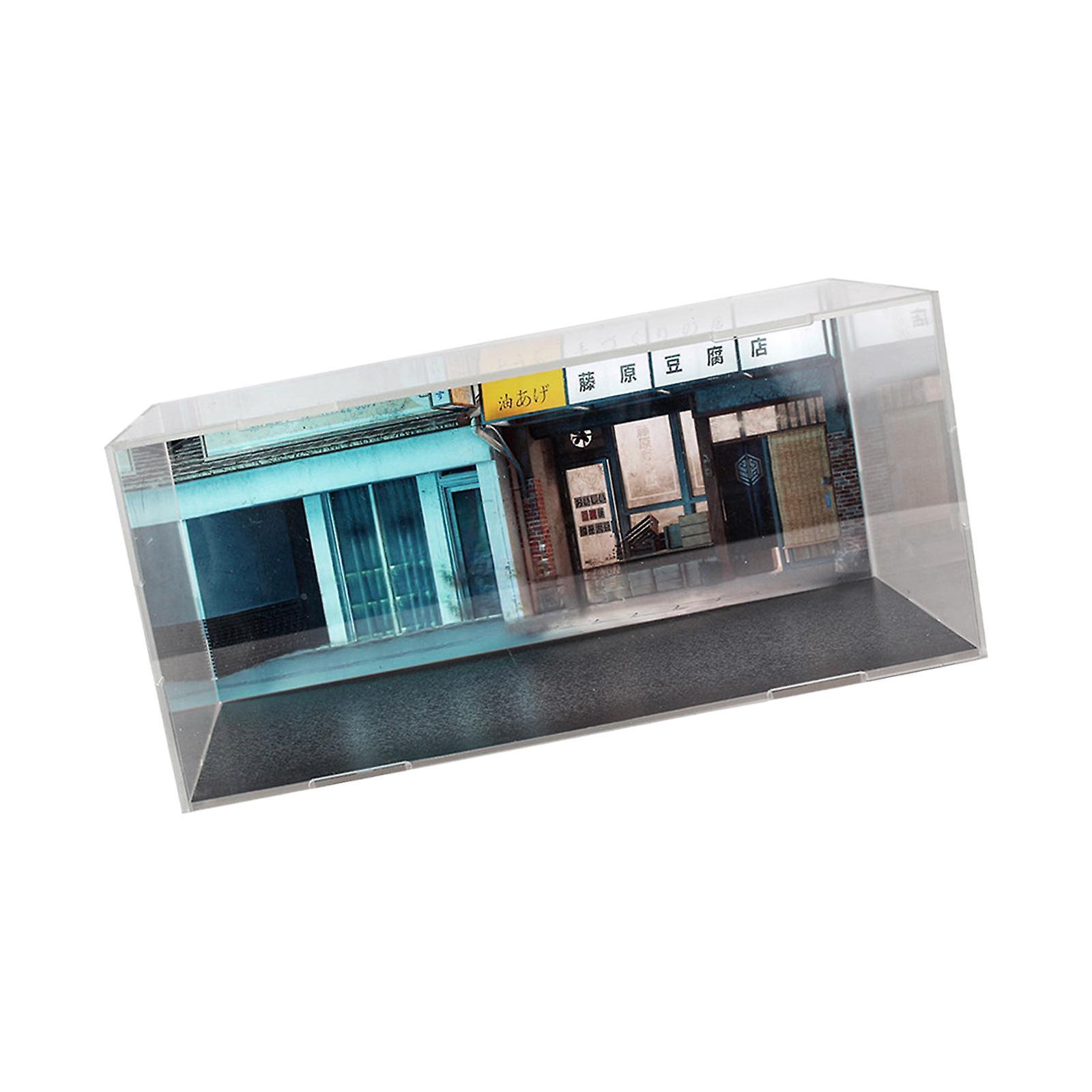 1/18 Scale Model Car Display Case, Show Case, DIY Assembly Display Scene for Car Model Collection