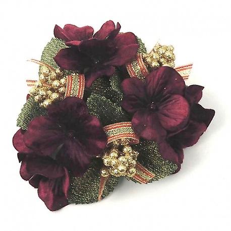 Candle ring for chandeliers in burgundy and gold from Swerox