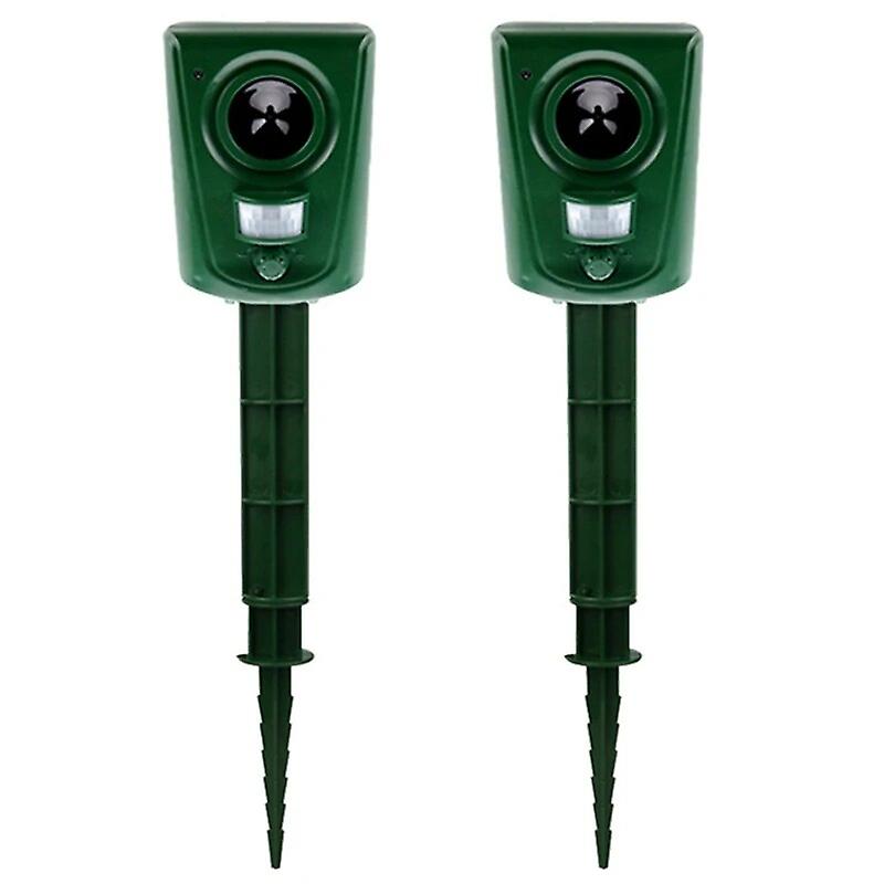 AD-2X Cat Repellent Fox Deterrent Ultrasonic Bird Scarers For Gardens Animal Repeller With Motion Activated PIR Sensor~5988