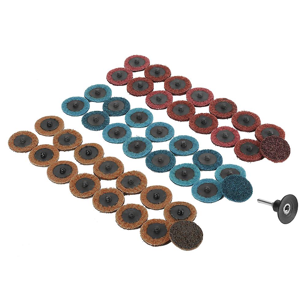 45Pcs 2” 180/320/400 Grit Sanding Disc Flap Disc Polishing Grinding Wheel Red Yellow Blue