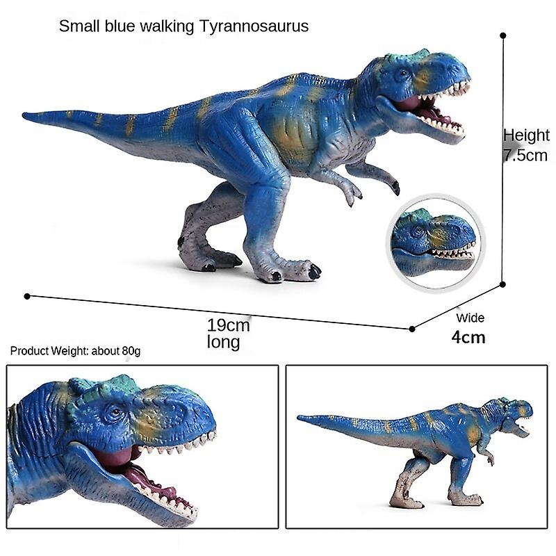 Tyrannosaurus Model albastru Tyrannosaurus Jurassic Simulare Solid Animal Model Obiecte decorative Jucării educative