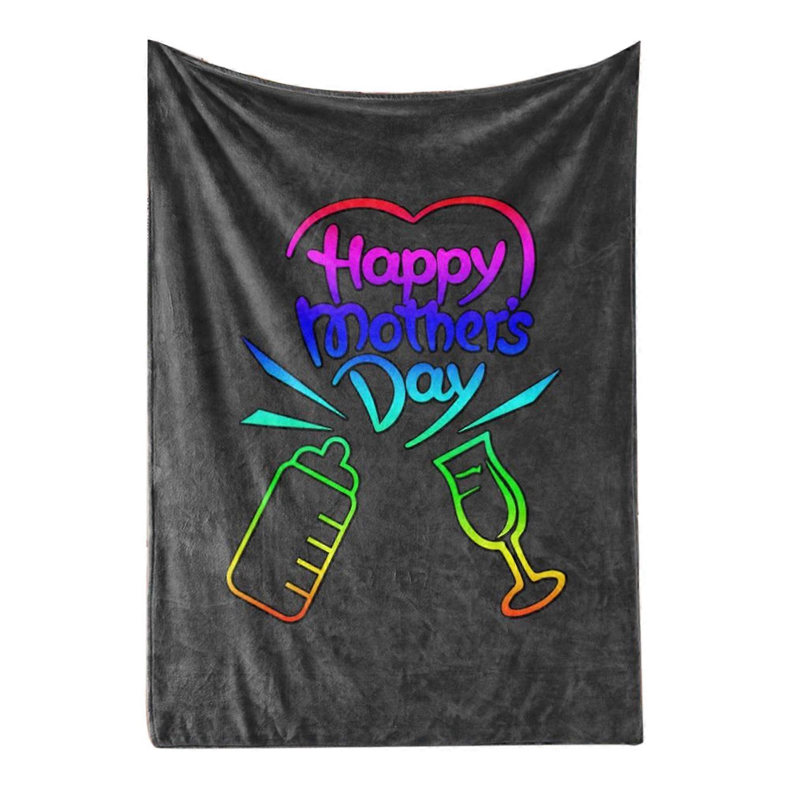 Home Throw Blanket Skin Friendly Polyester Printed Decorative Blanket for Sleeping Napping